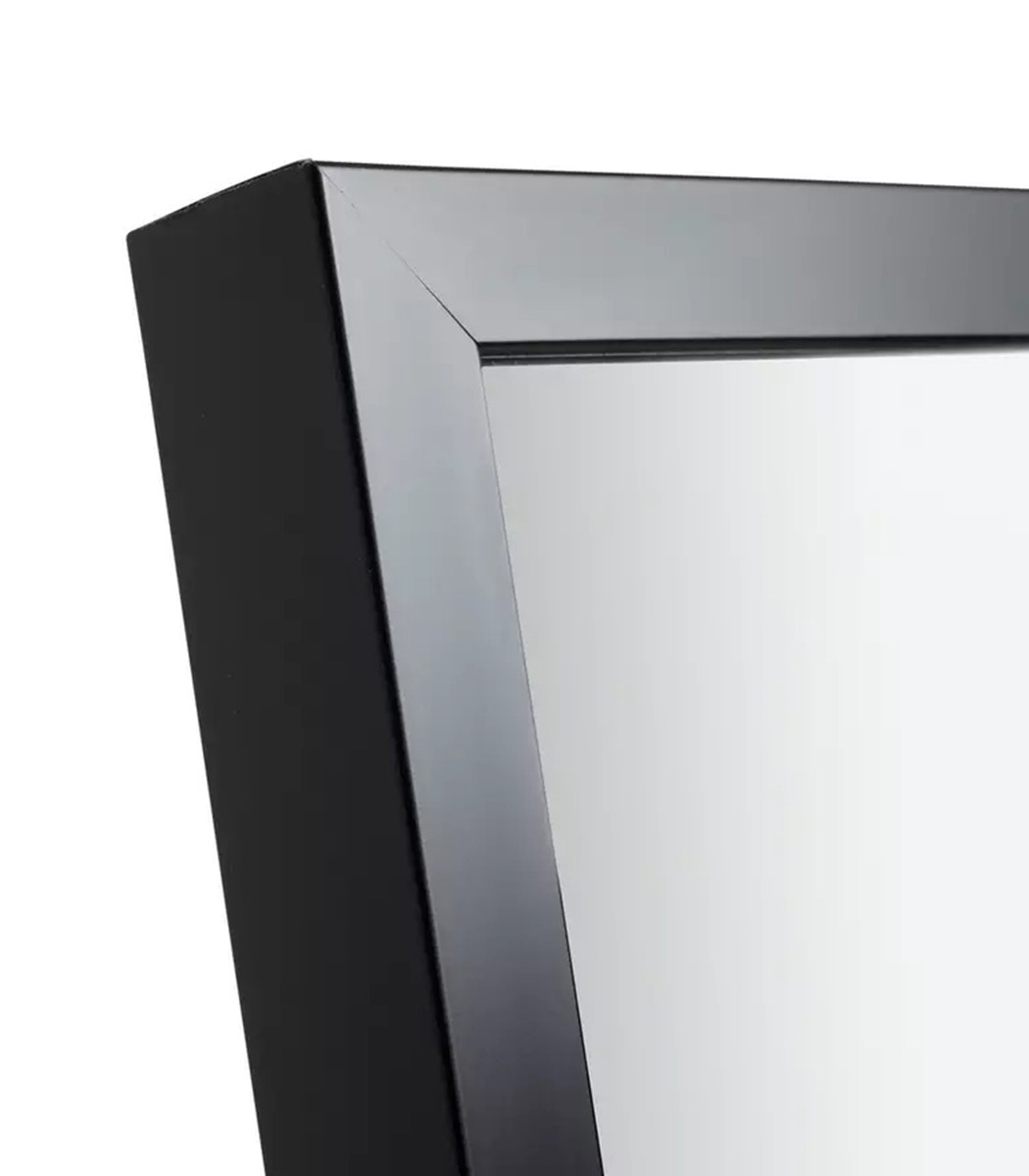 Full Length Black Wooden Framed Standing Mirror