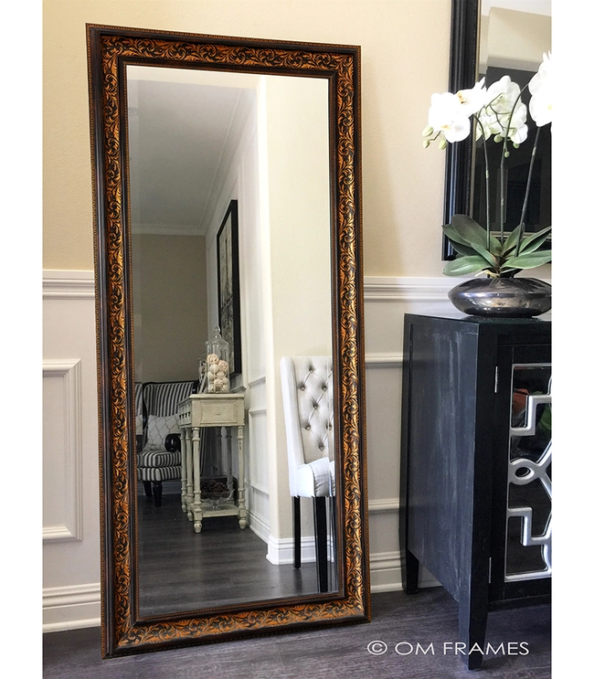 Bronze Ornate Framed Large Decorative Mirror