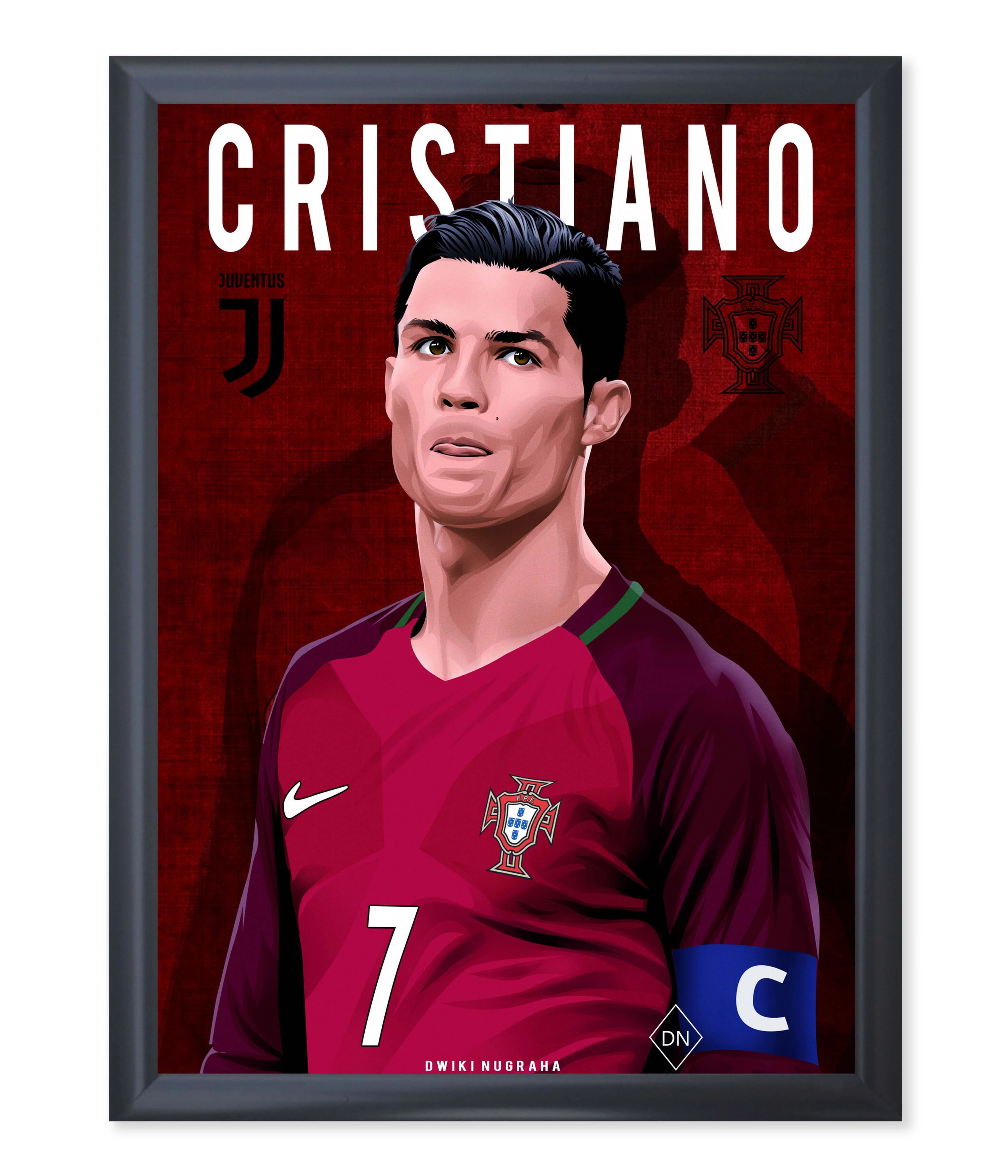 CR7 Digital Art Print and Frame