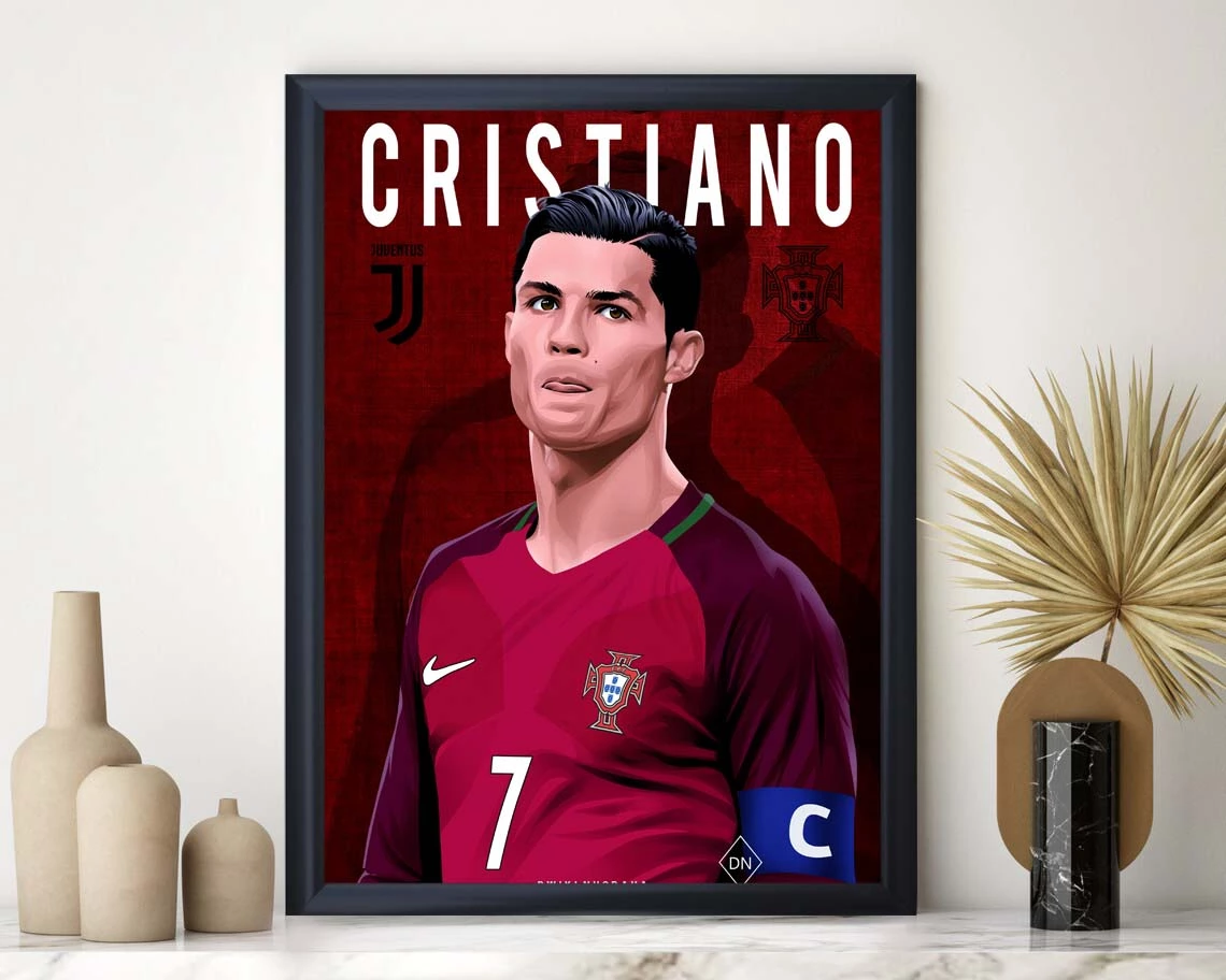 CR7 Digital Art Print and Frame